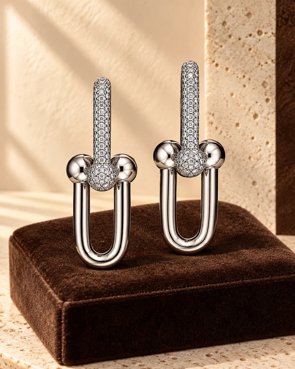 Tiffany & Co. HardWear link earrings — Silver tone