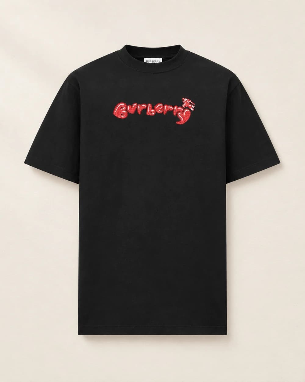 Burberry Red graphic T-shirt — Black