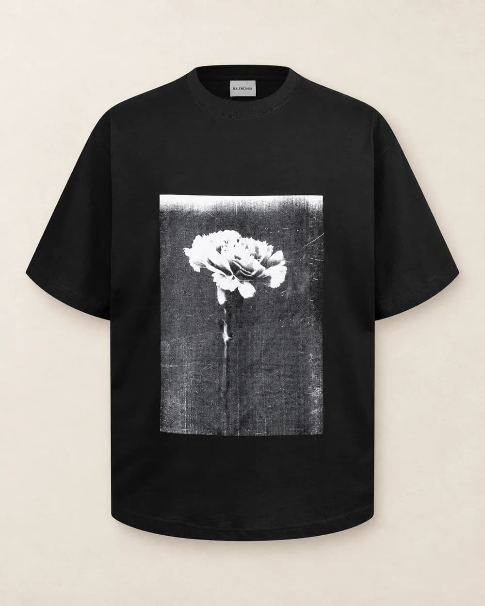 Balenciaga Carnation graphic T-shirt — Black