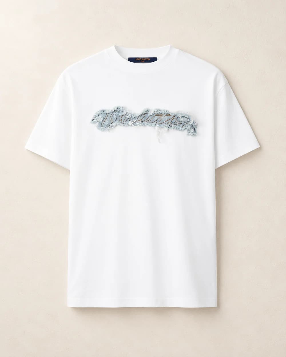 Louis Vuitton Frayed script T-shirt — White