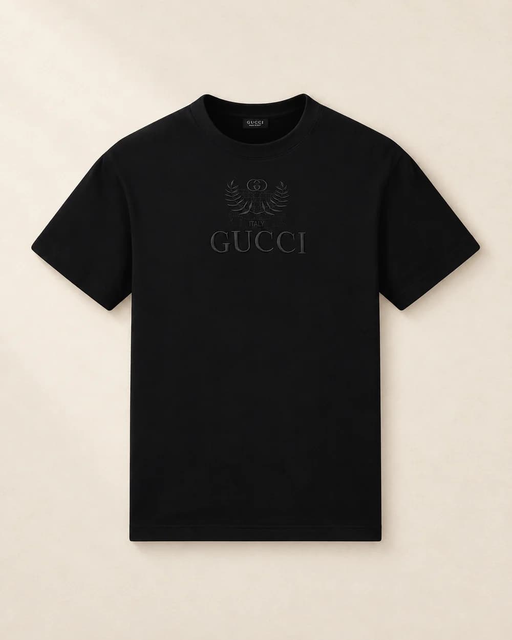 Gucci Tonal crest T-shirt — Black