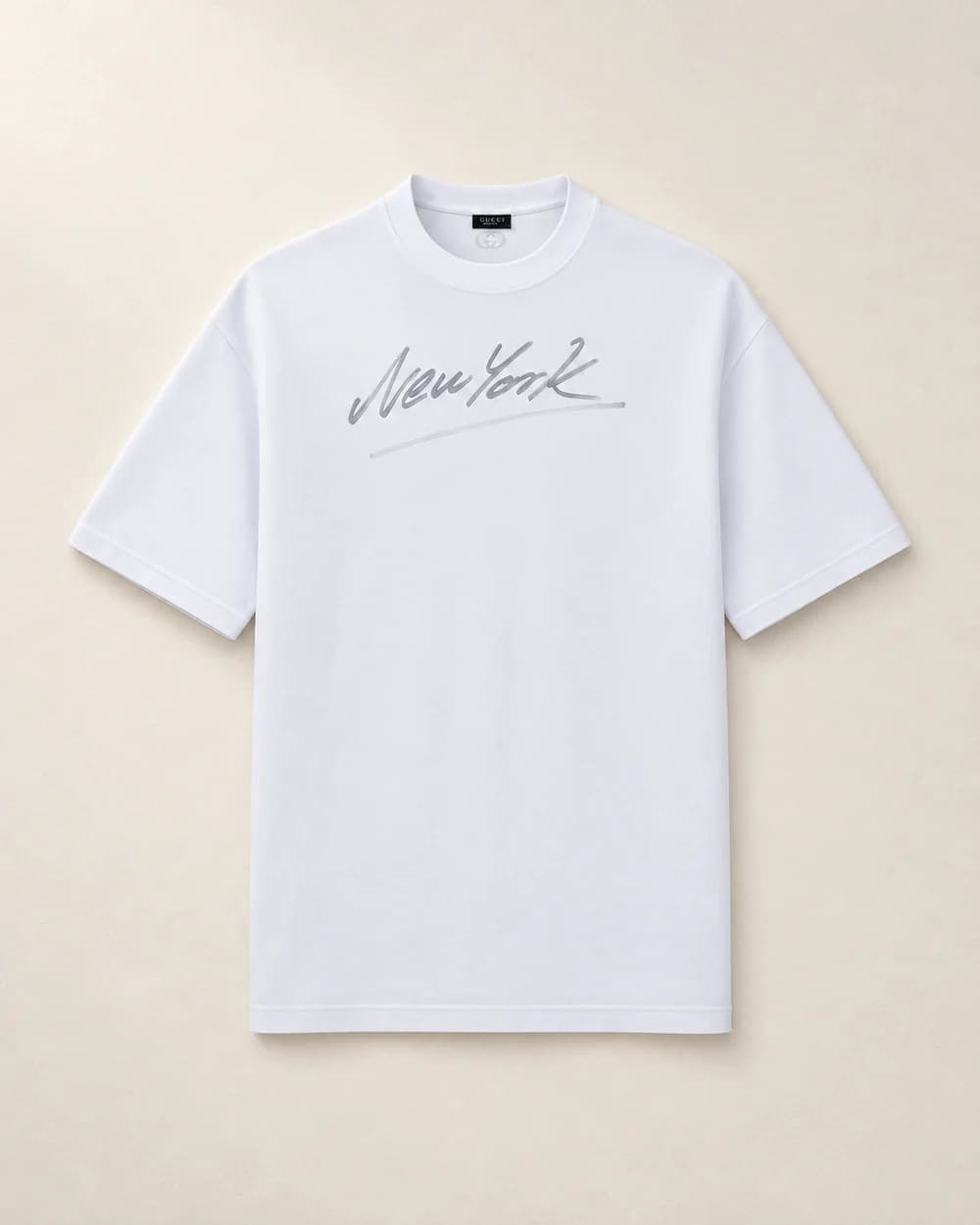 Gucci New York script T-shirt — White