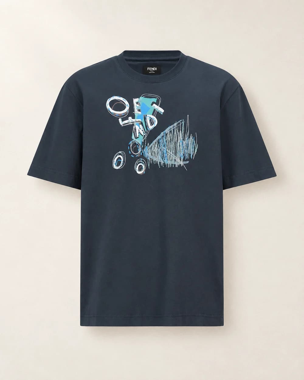 Fendi Abstract graphic T-shirt — Charcoal