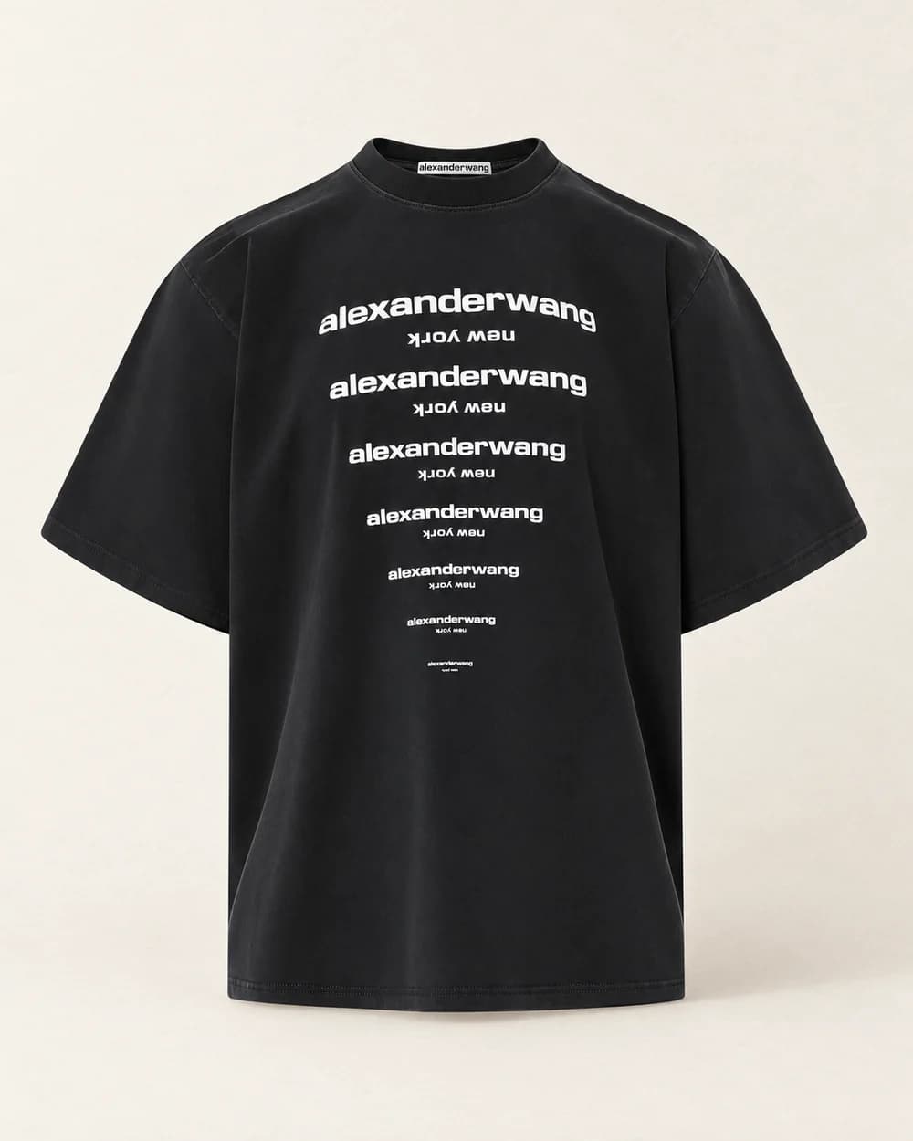 Alexander Wang Stacked logo T-shirt — Black