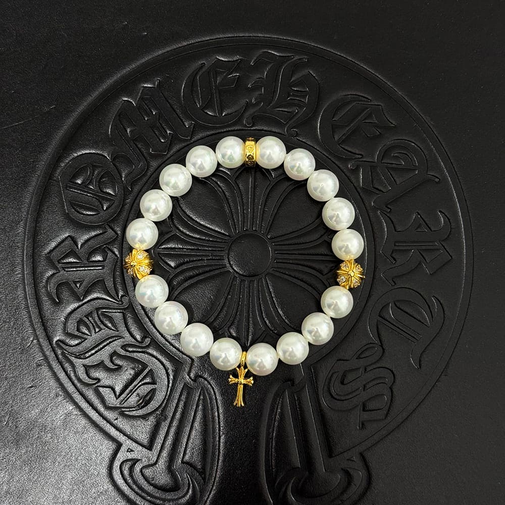 Pearl-Style Charm Bracelet — Chrome Hearts jewelry