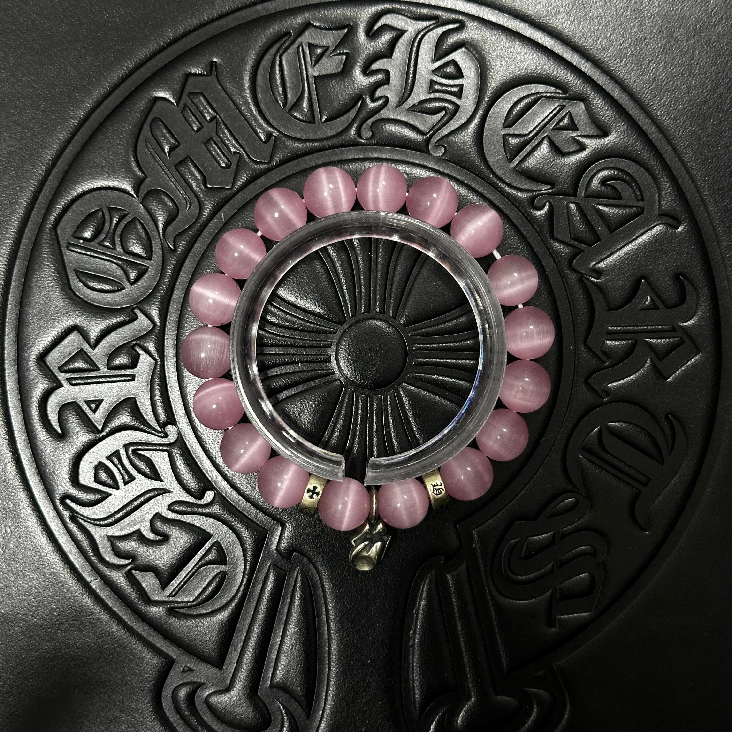 Pink Beaded Charm Bracelet — Chrome Hearts jewelry