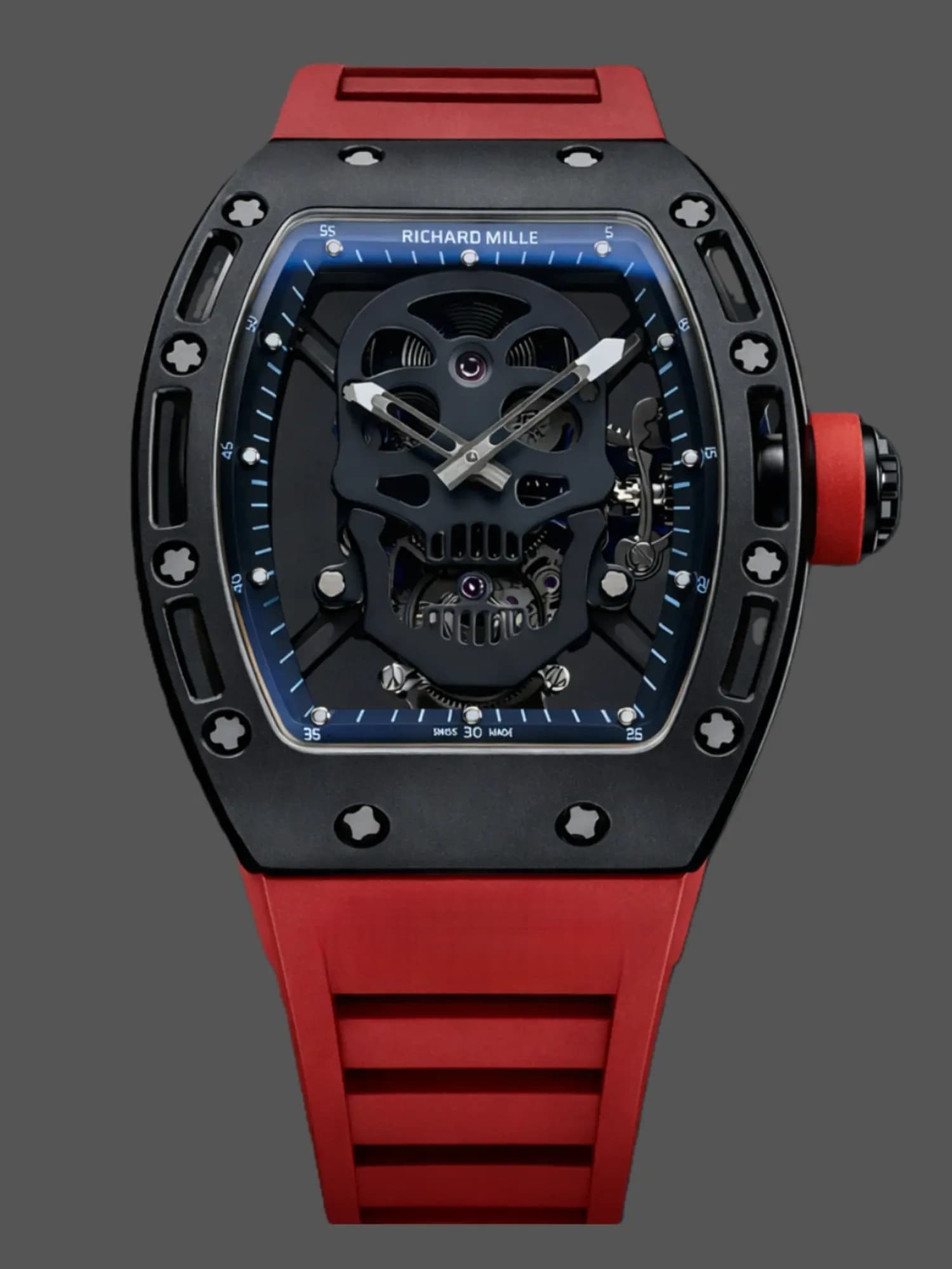 Richard Mille RM 52-01 1:1 Clone Skull Black Ceramic Watch — view 1