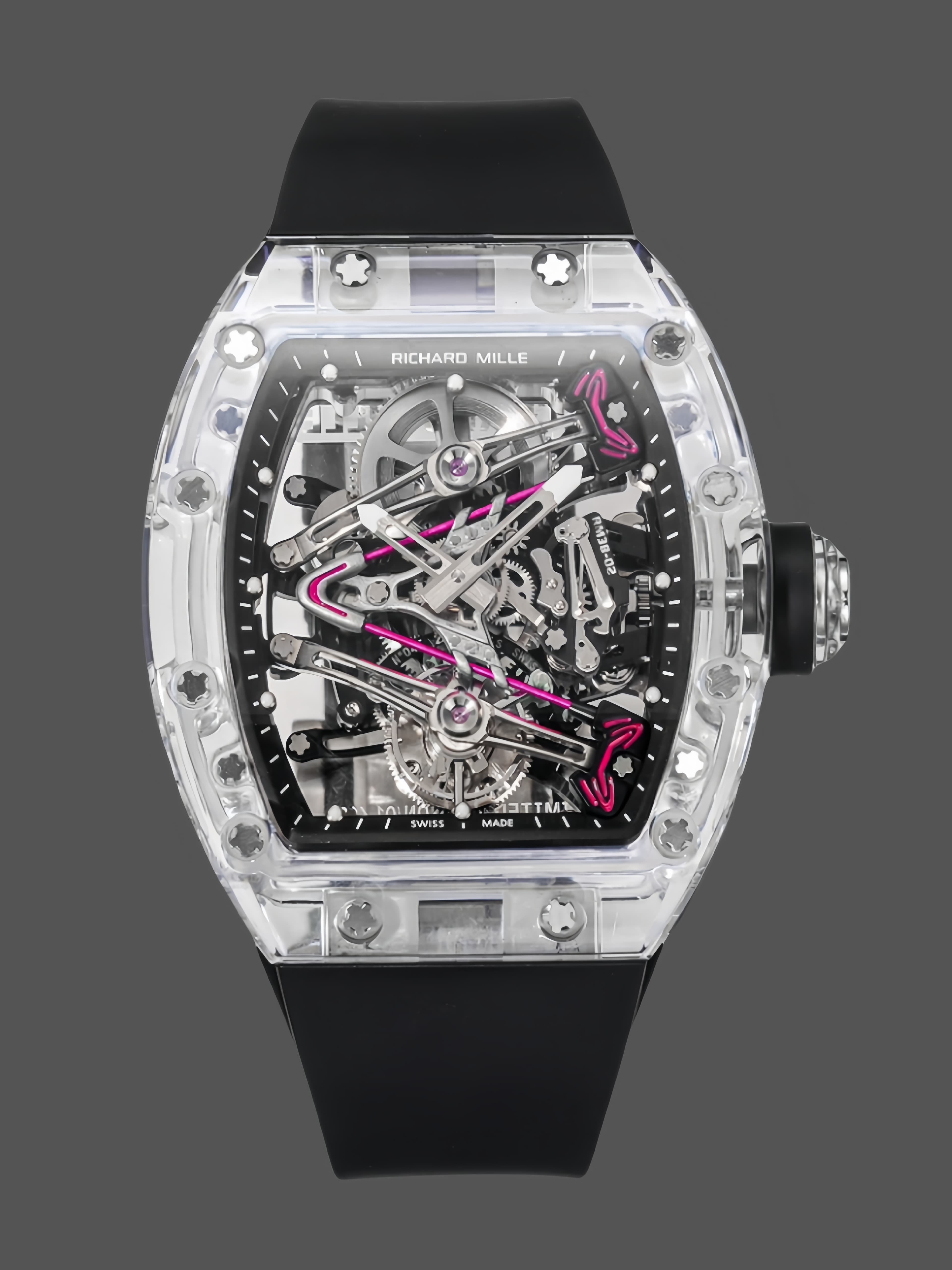 Richard Mille RM38-02 Tourbillon Movement Edition Crystal Black Rubber Strap — view 1
