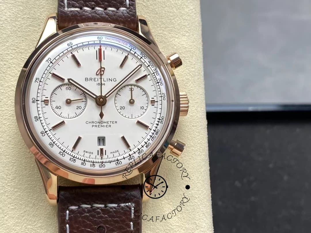 Breitling Premier B01 42mm Silver Dial RB0118371G1P1 Replica — view 1