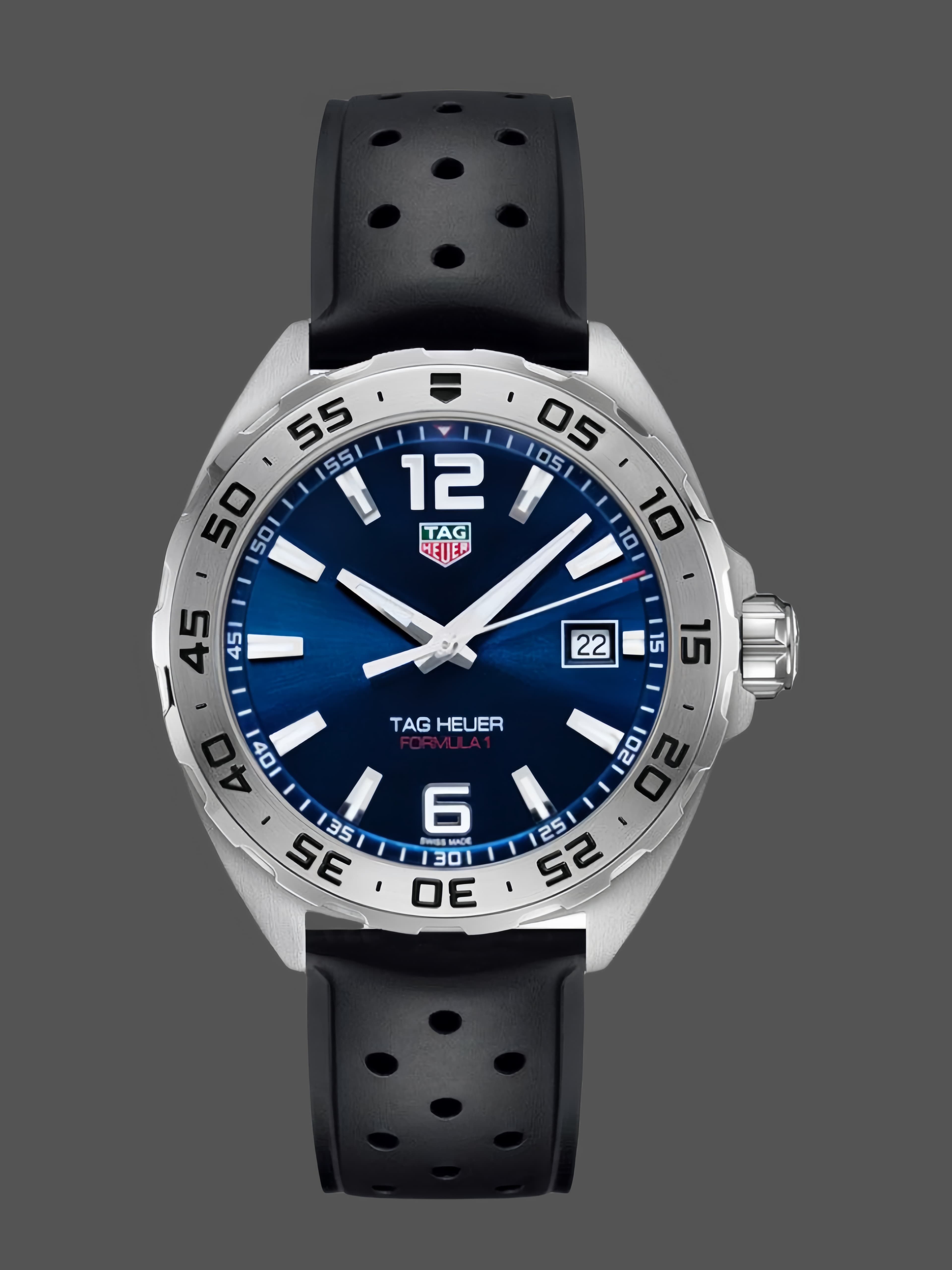Tag Heuer Formula 1 Quartz Blue Dial Black Rubber Strap WAZ1118.FT8023 — view 1