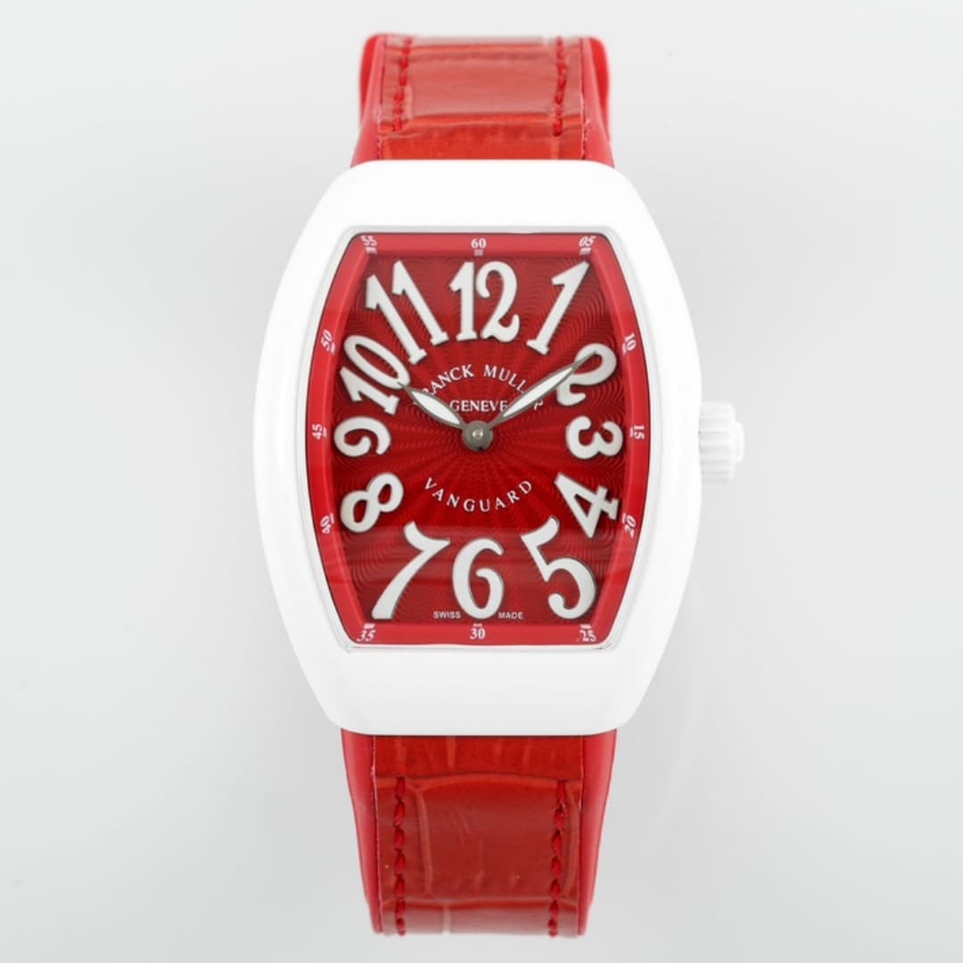 Franck Muller Women's Yacht Red Dial Leather Strap — view 1