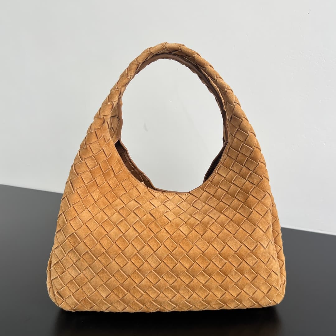 Campana Suede Shoulder Bag — Amber Brown — view 1