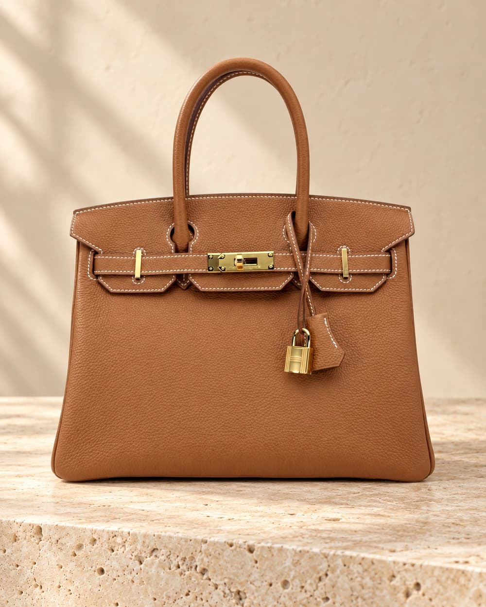 Hermès Birkin 30 — Gold Togo