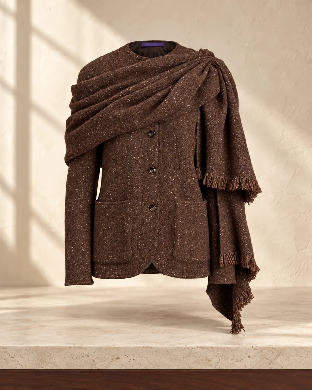 Ralph Lauren Alira tweed jacket — Brown