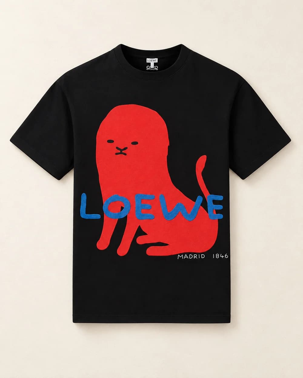 Loewe Seated lion T-shirt — Black