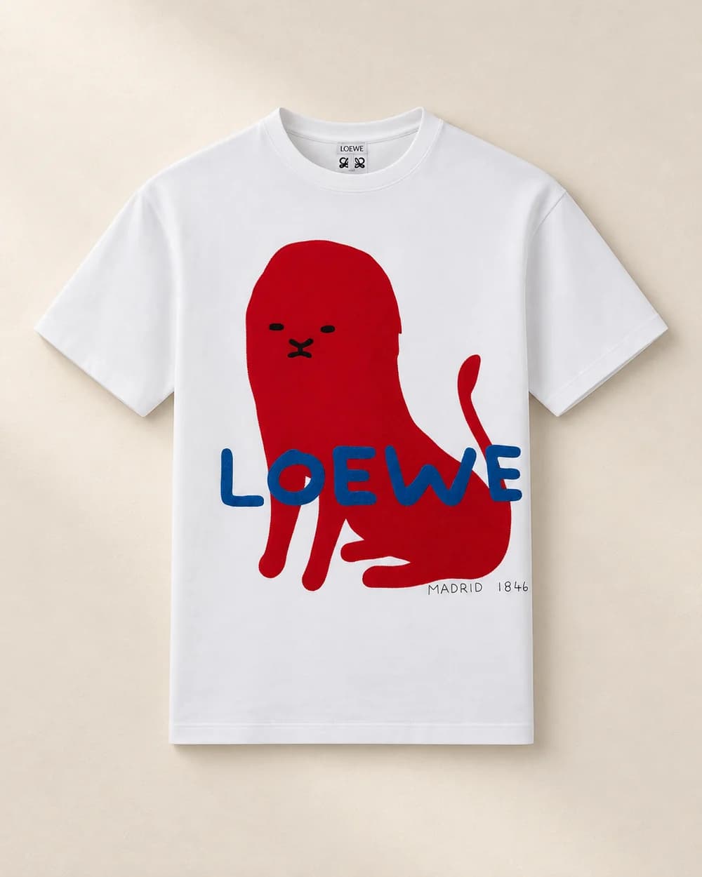 Loewe Seated lion T-shirt — White